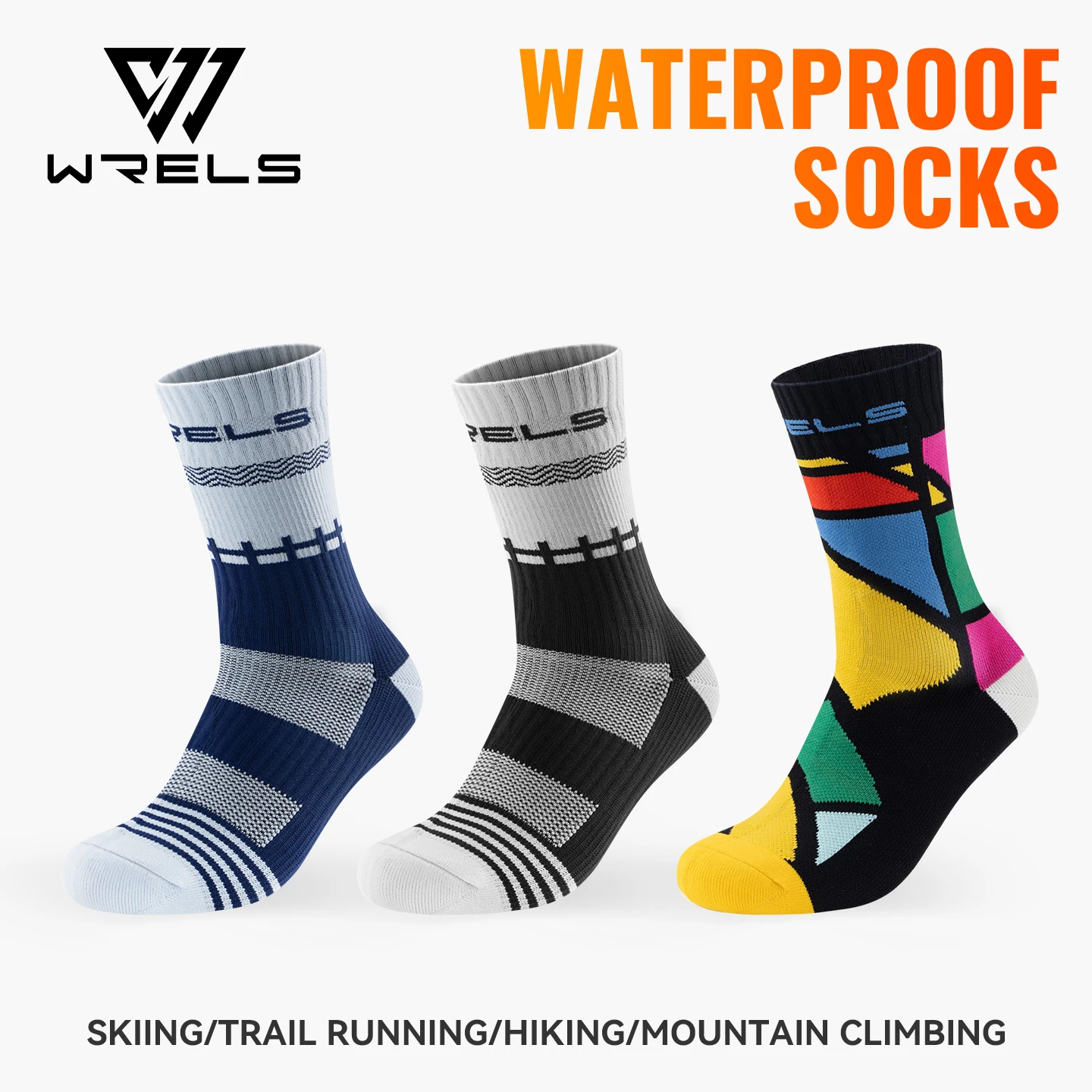 Fishing Socks - WRELS 1/2/3 Pairs Waterproof Socks Breathable