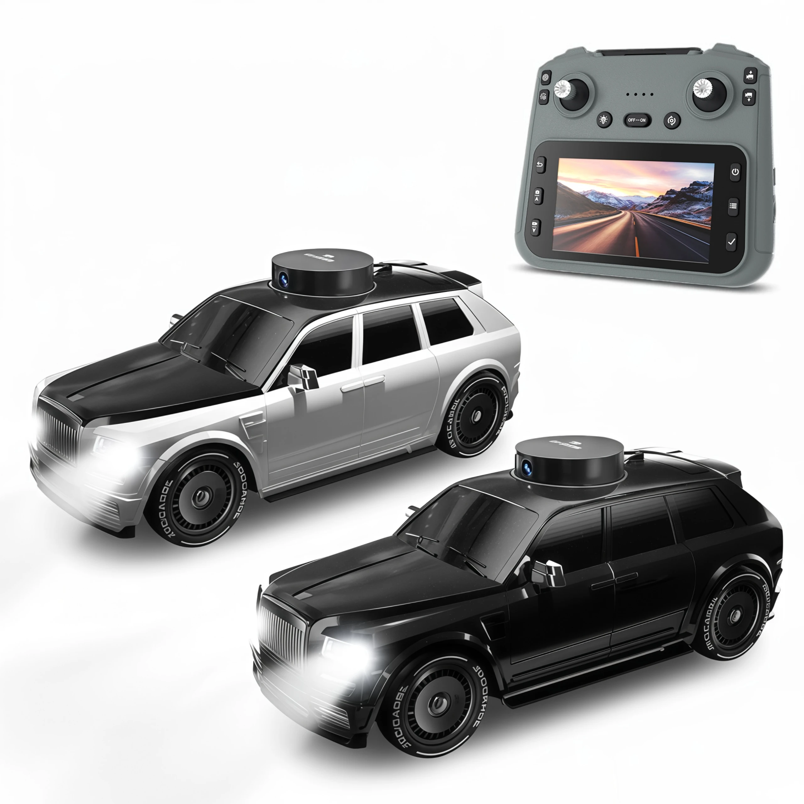 Hotfree Coche de Derrape RC 1/24 con Cámara HD, Coche de Control Remoto FPV de Alta Velocidad 4WD con Pantalla y Doble Joystick, Cámara Giratoria y Elevable con Video en Vivo, Juguete de Carreras para Interiores y Exteriores, Regalo de Cumpleaños y Navidad para Niños