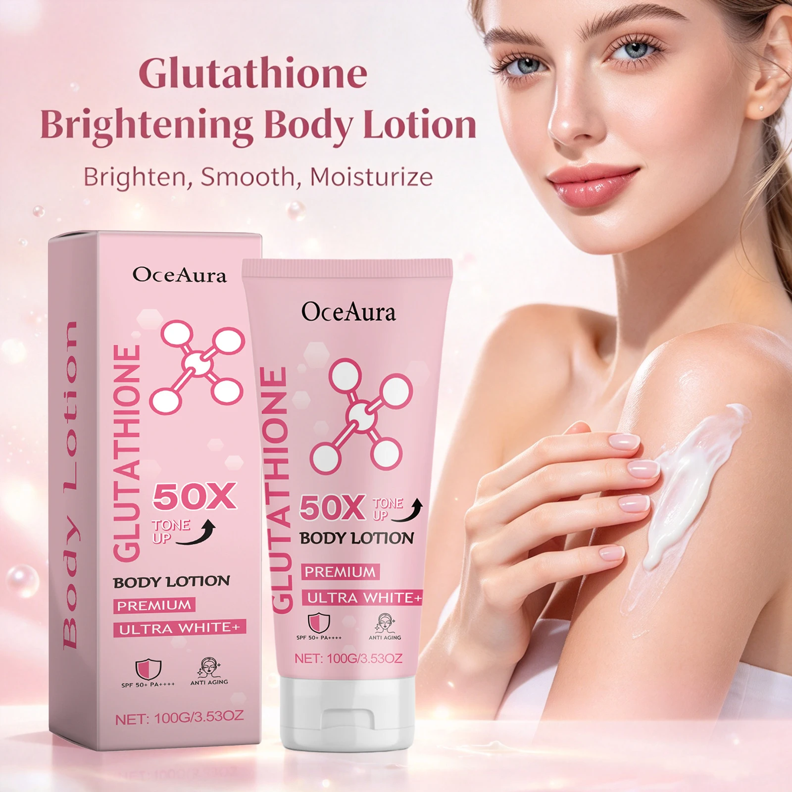 Glutathione Lightening Body Lotion Moisturizes And Brightens Evens Skin Tone Silky Smooth Hydrates Deeply Nourishes Softens Daily Care Body Cream
