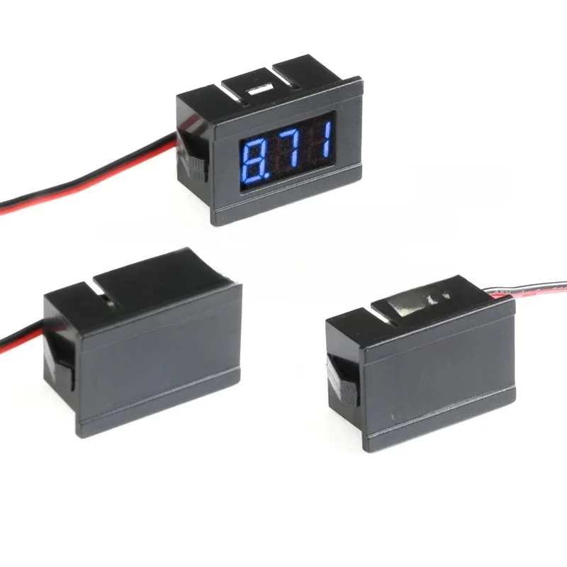 0,36 cala DC 4,5 V do 30 V 2-przewodowy mini woltomierz cyfrowy z wyświetlaczem LED do testowania samochodów, motocykli i wózków akumulatorowych — zdjęcie 2