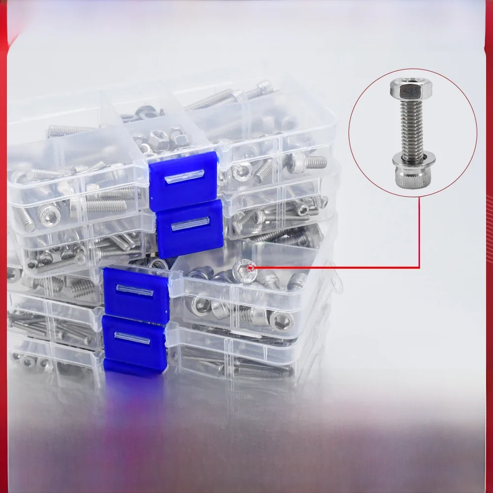 AliExpress M2 M3 M4 M5 M6 DIN912 304 Stainless Steel Head Hexagon Hex Socket Cap Screw Bicycle Hex Bolts Nuts And Washers Assortment Kit