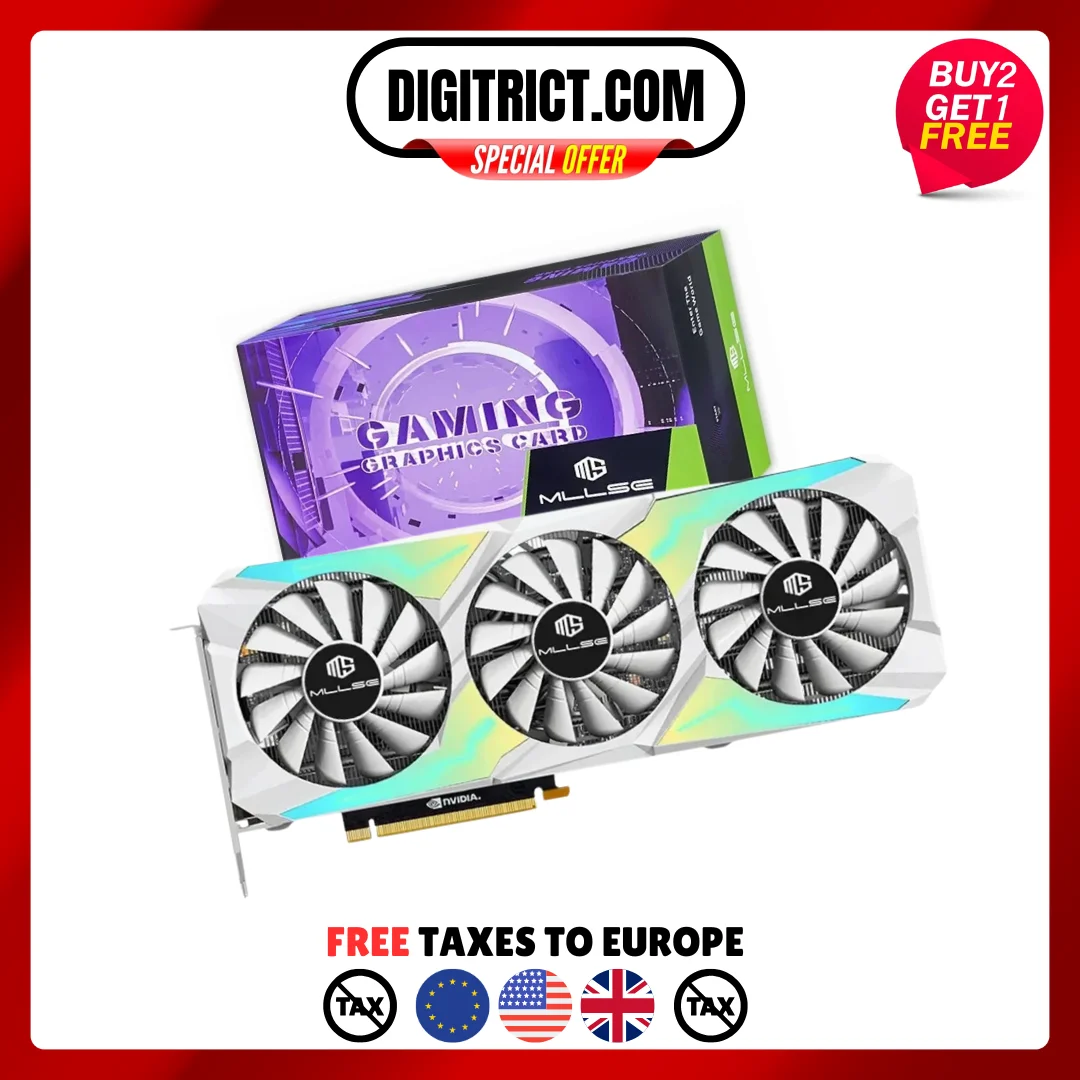 Kartu grafis RTX 3080 yang digunakan, 10GB GDDR6X 320 Bit PCI-E 4.0 × 16 8 + 8Pin NVIDIA GPU RGB pencahayaan kartu Video game Placa De Video