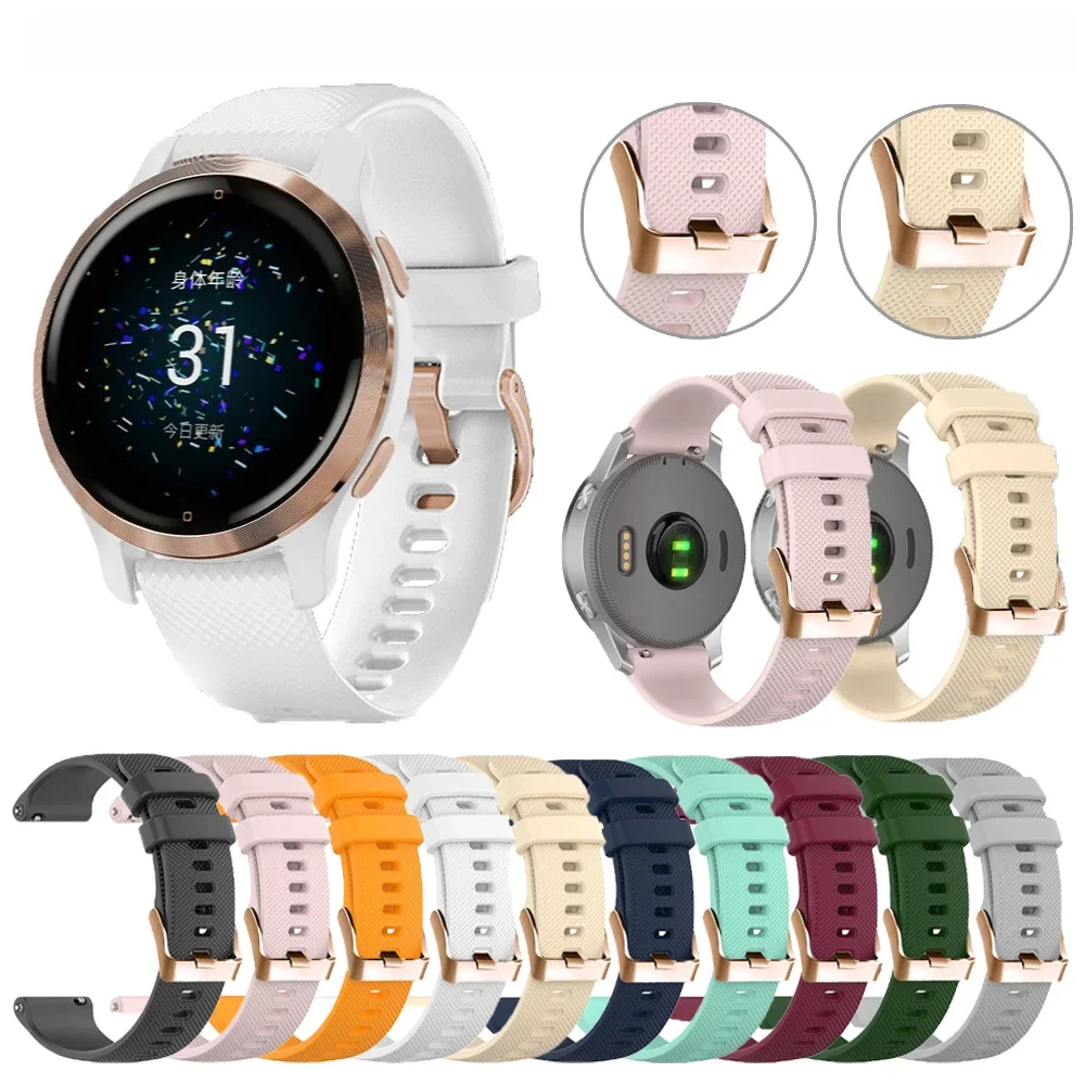 18mm Ersatzarmband für Garmin Venu 2S 3S Vivomove 3S Armband Vivoactive 4S Armband Forerunner 255S Silikon Smart Watch Band