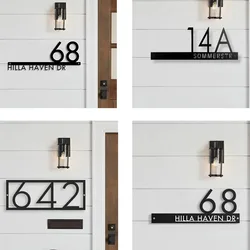 Modern Residential Address Sign, Acrylic Outdoor House Number Plaque, Door Plates, Custom House Street Sign, Housewarming Gifts