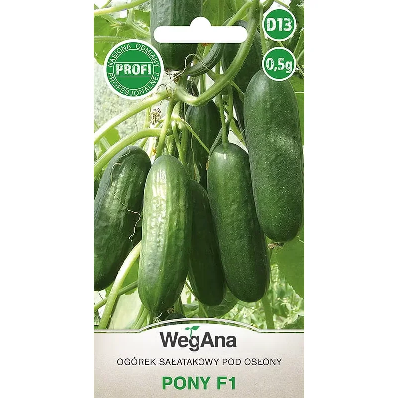 Pony Salad Cucumber (F1) 0.5g VegAna Vegetable Cucumber Seeds