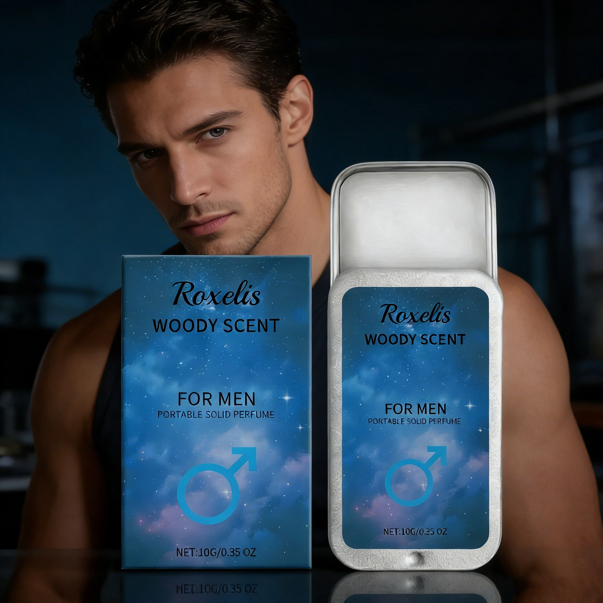 

ROXELIS Portable Solid Perfume For Men Lasting Natural Fragrance Keep Fresh Release Charming Confidence Portable Solid Balms