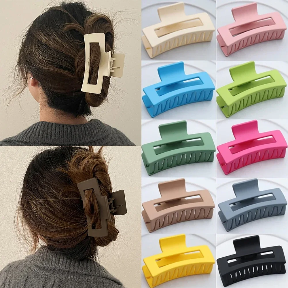 Pinces à cheveux en plastique pour femmes et filles coréennes, couvre-chef, épingle à cheveux de grande taille, Barrette en forme de crabe, ornement à la mode, accessoires pour cheveux