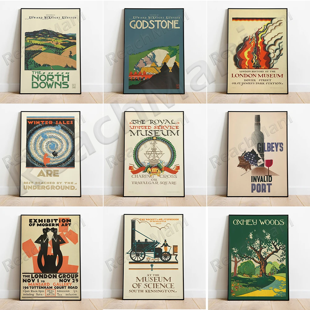 

Edward McKnight Kauffer Exhibition Poster, Vintage Retro Poster, Art Gallery Print, Museum Poster, Home Decor, Wall Art Decor