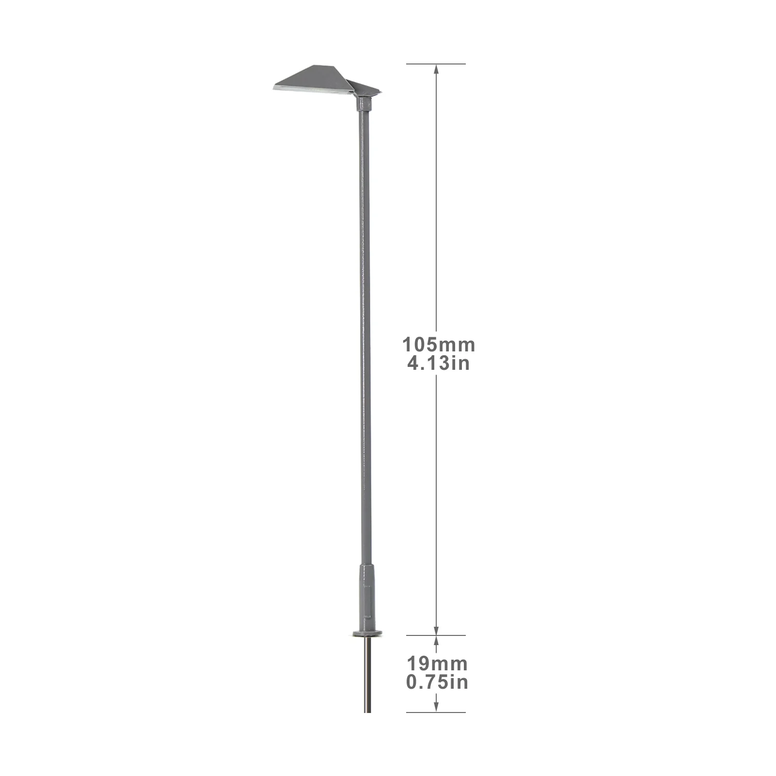 Evemodel 5pcs ชุดรถไฟ HO Scale 1:87 โคมไฟโลหะ Street Light Bright LED Shade LD01HOWGr