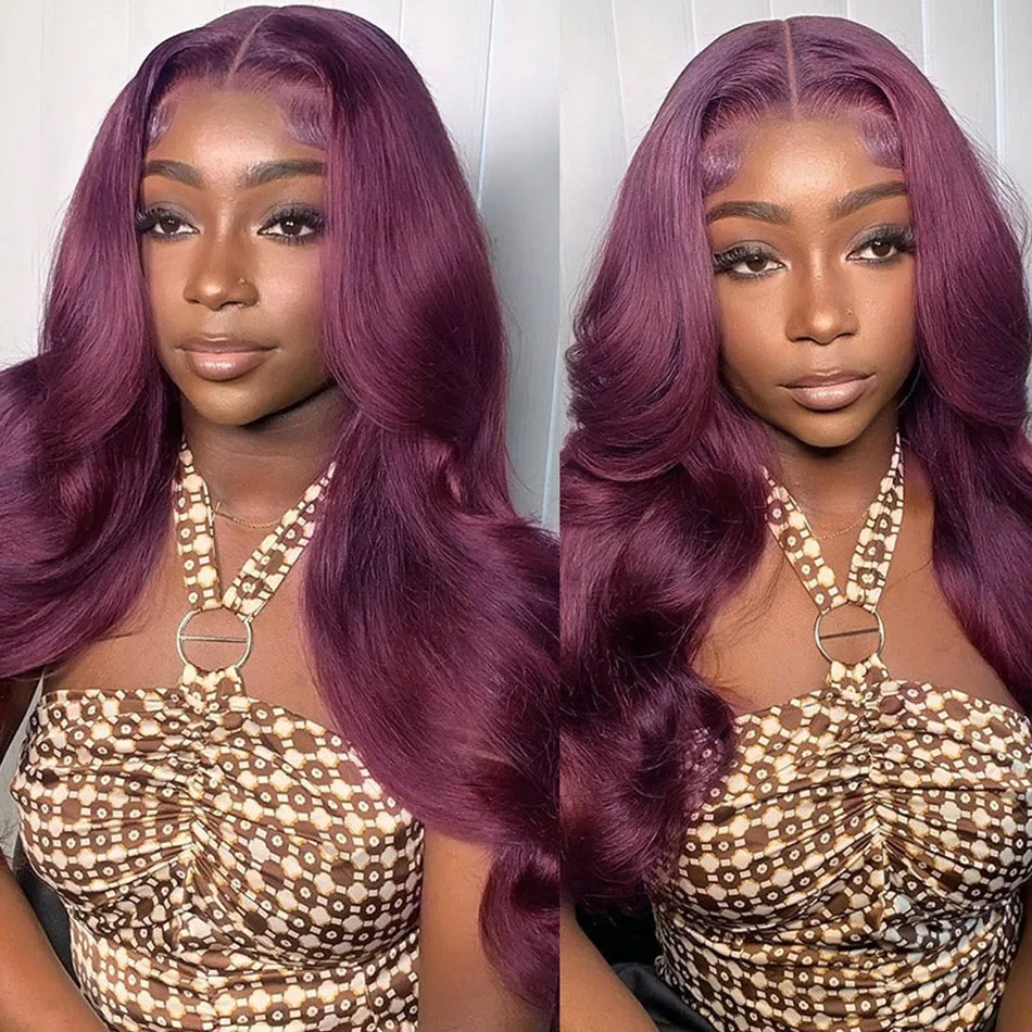 13*4 HD lace frontal body wave burgundy human hair wig brazilian human hair wig sale Human hair wig glueless With Baby Hair