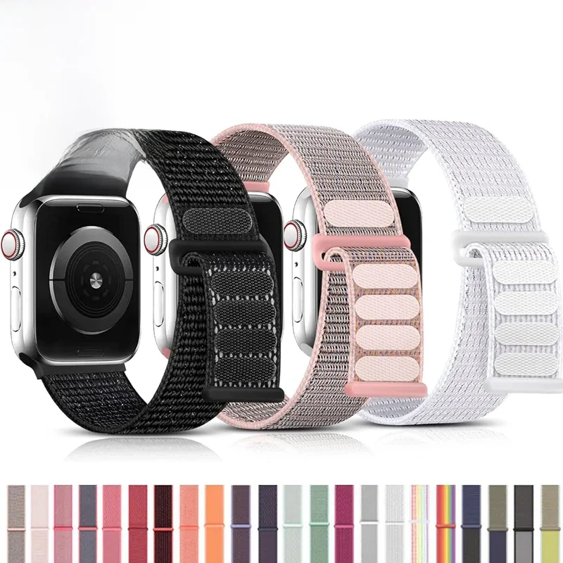 Nylonowy pasek do Apple Watch Band 11 10 9 8 7 6 5 4 SE Ultra 3 49MM 40MM 44MM 45MM 41MM Akcesoria bransoletka do iWatch 46MM 42MM — zdjęcie 2