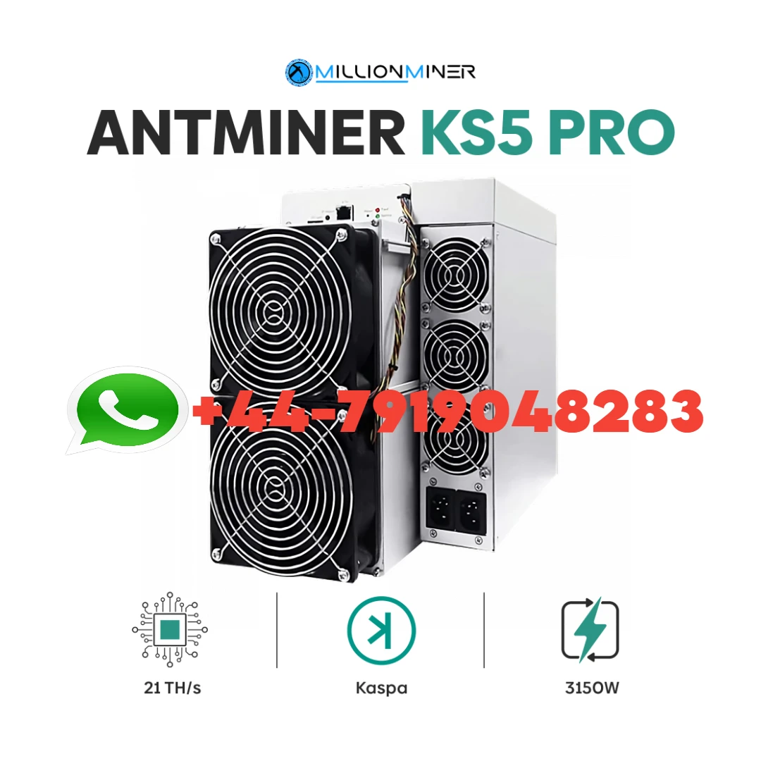 Q1 аутентичный Bitmain Antminer KS5 Pro 21Th/s 3150W Kaspa (KAS) Miner