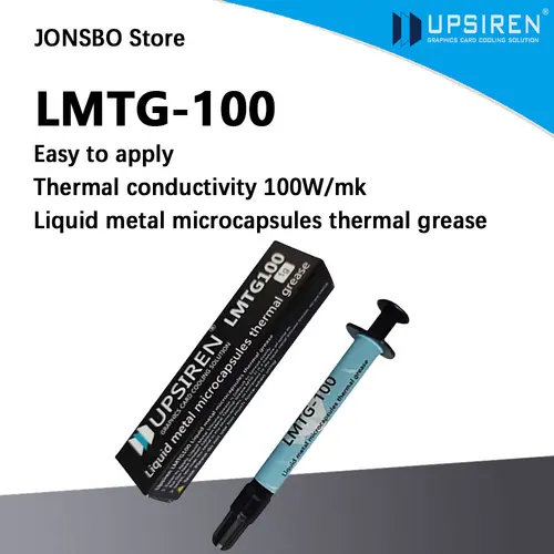 UPSIREN LMTG-100 microcápsulas metálicas líquidas grasa térmica metal líquido no conductor 100W/Mk fácil de aplicar alto rendimiento