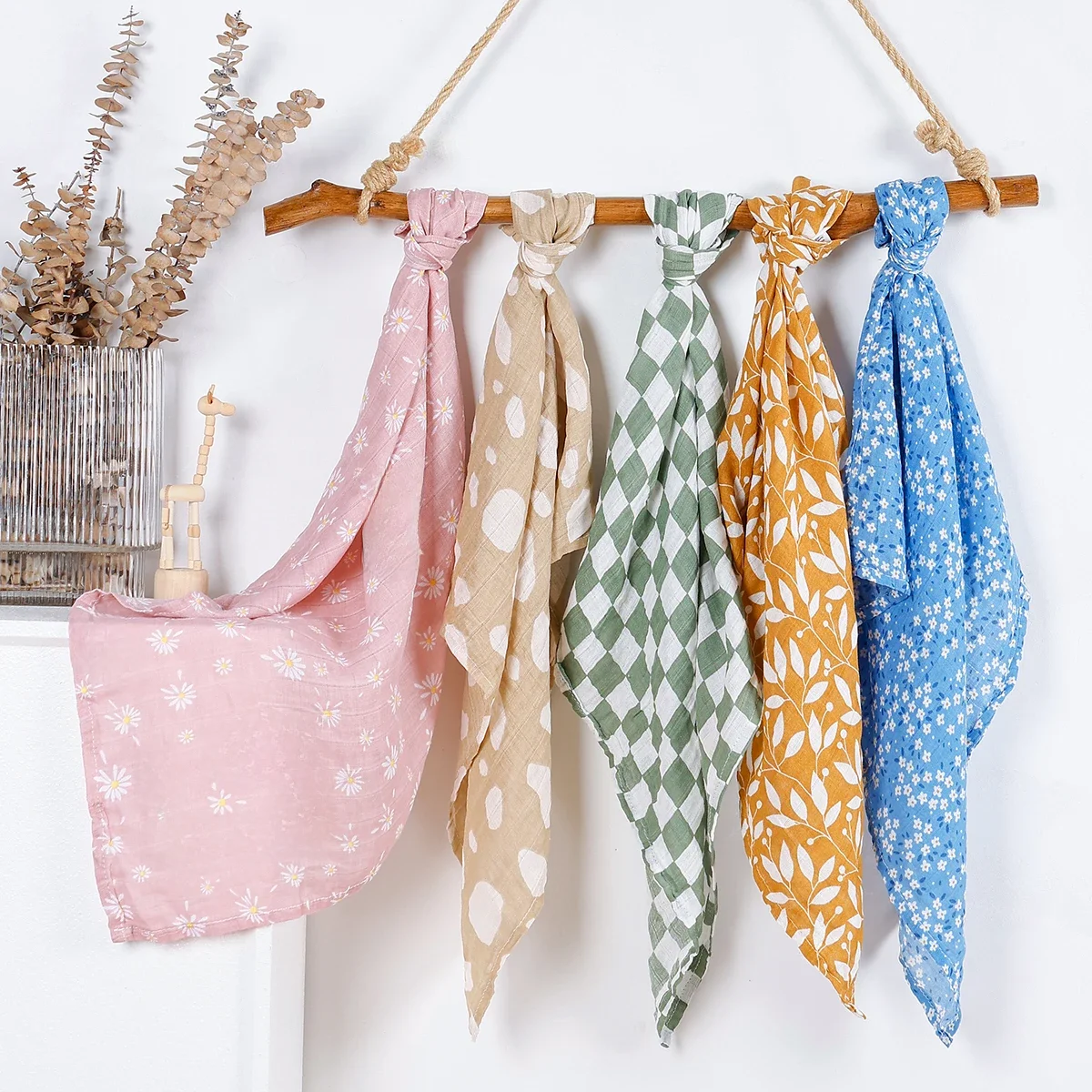 HappyFlute 5 pièces/ensemble 60*60 cm mousseline douce alimentation rot tissu nouveau-né coton bébé bavoir