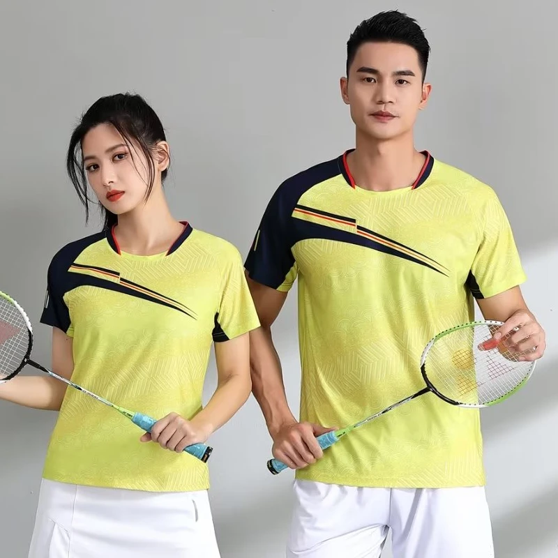 Mężczyźni/kobiety tenis stołowy Ping Pong Badminton T-Shirt trening ćwiczenia odzież sportowa oddychająca szybkoschnąca tkanina wysoka jakość