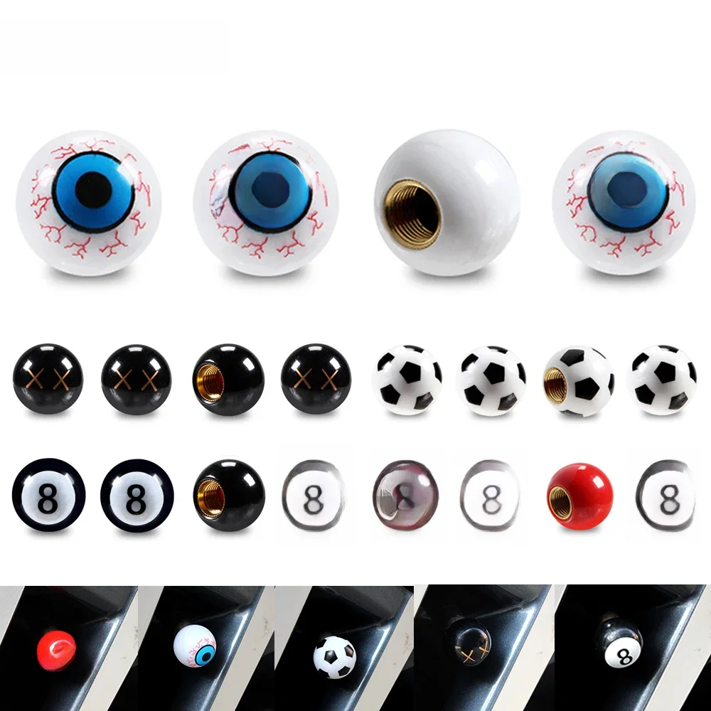 AUTCOAT 4/8 pièces universel bouchon de Valve de pneu de voiture couvercles anti-poussière de roue pour voiture, camion, SUV, moto, vélo voiture style bouchons de tige de Valve