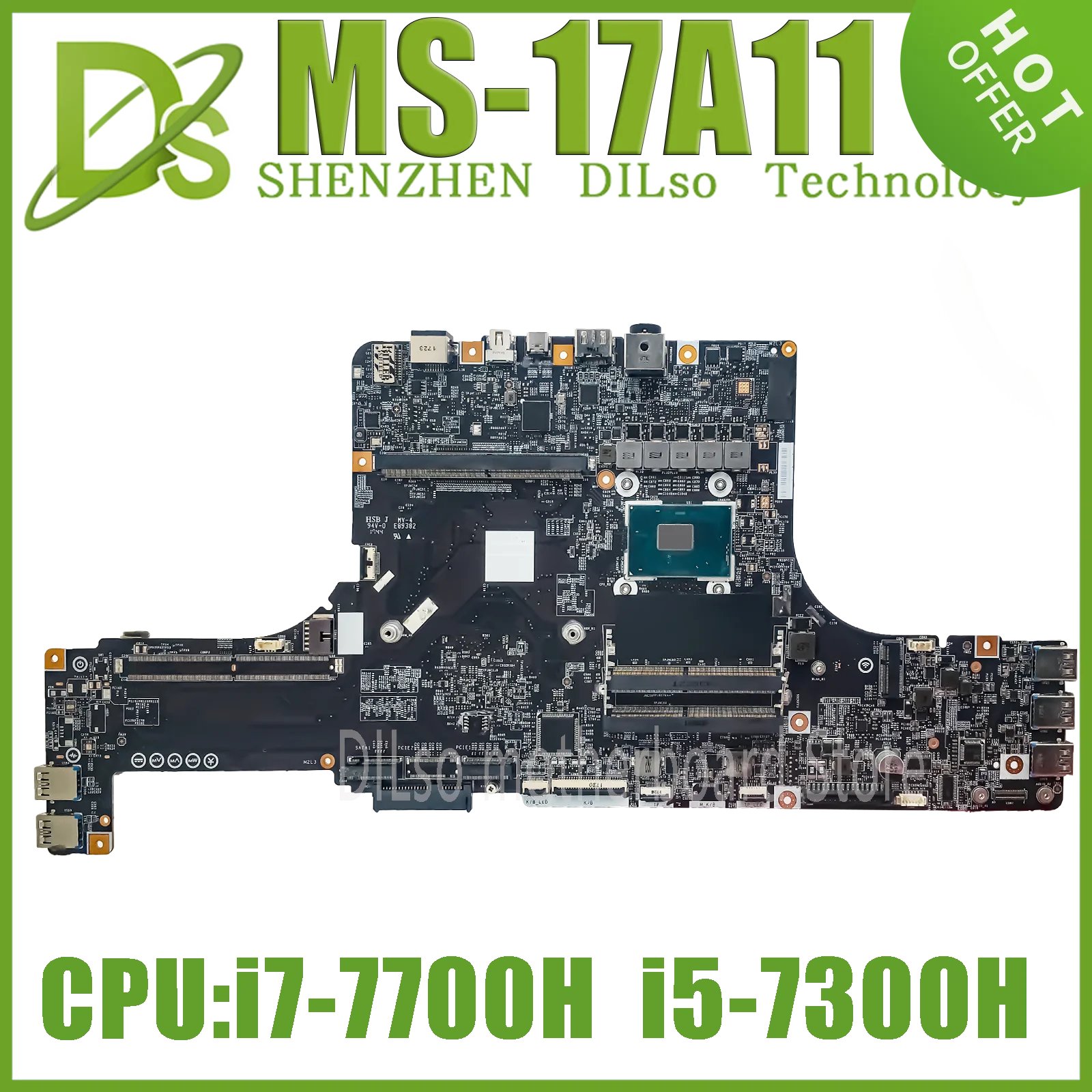 KEFU MS-17A11 Mainboard For MSI GT73VR TITAN PRO MS-17A1 Laptop Motherboard W/i5-7300H i7-7700H CPU Without Graphics card