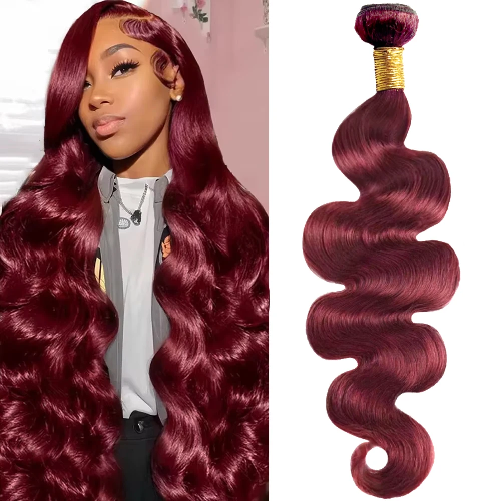 100% וייטנאם שיער אנושי גוף גל בורגונדי חבילות חבילות יין אדום בתולה יין אדום 99j צבע שיער אנושי הרחבות ארוג 28 30 אינץ 'לאישה