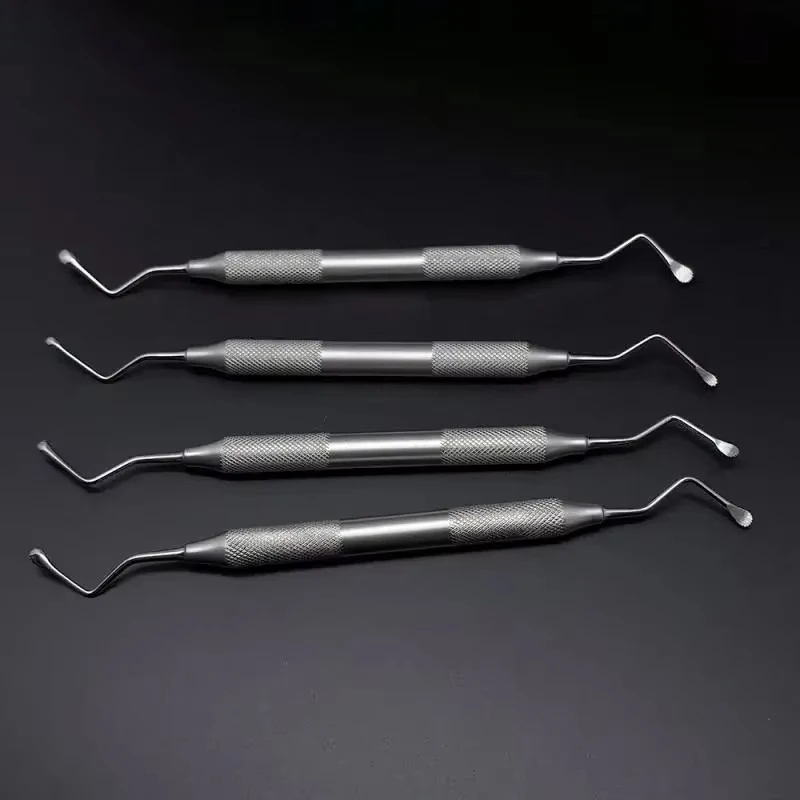 Dental Excavator Restorative Spoon Curette Jagged Double End Cleaning Tool Stainless Steel Dentist