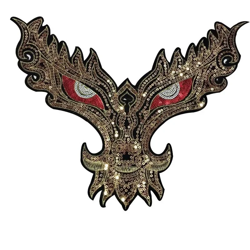 AliExpress HYZELY Embroidery Dragon Head Patches For Clothing Sew On Sticker Patches Sewing Accessories Clothes Jeans Decoration Punk Bike Style