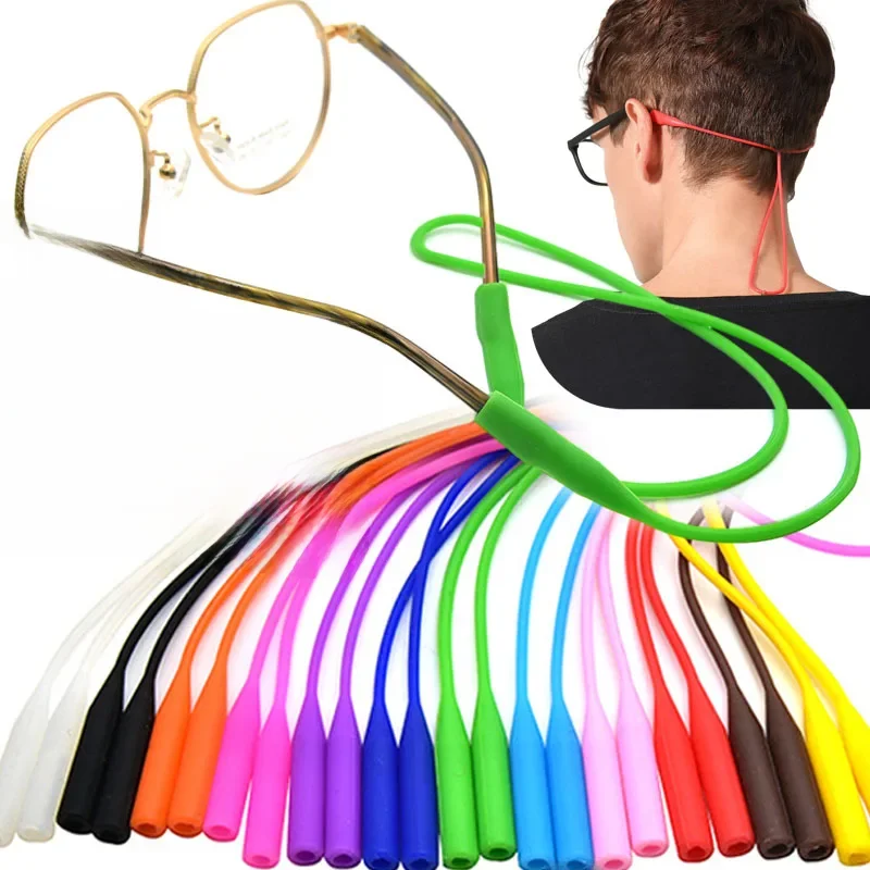 1/5 sztuk silikonowe antypoślizgowe okulary liny sportowe pasek do okularów smycz do okularów przewód na szyję akcesoria uchwyt na okulary przeciwsłoneczne akcesoria — zdjęcie 2