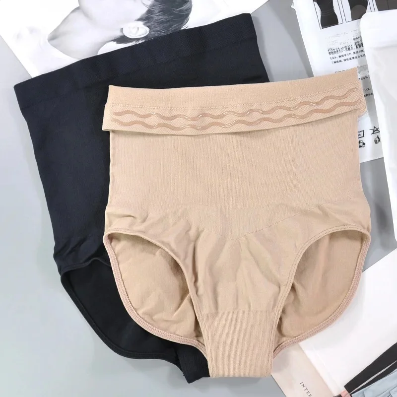 SH-007 Bezszwowe damskie spodnie na brzuch wysokiej talii kobiece majtki modelujące silikonowe antypoślizgowe majtki biodrowe plus size bielizna damska — zdjęcie 2