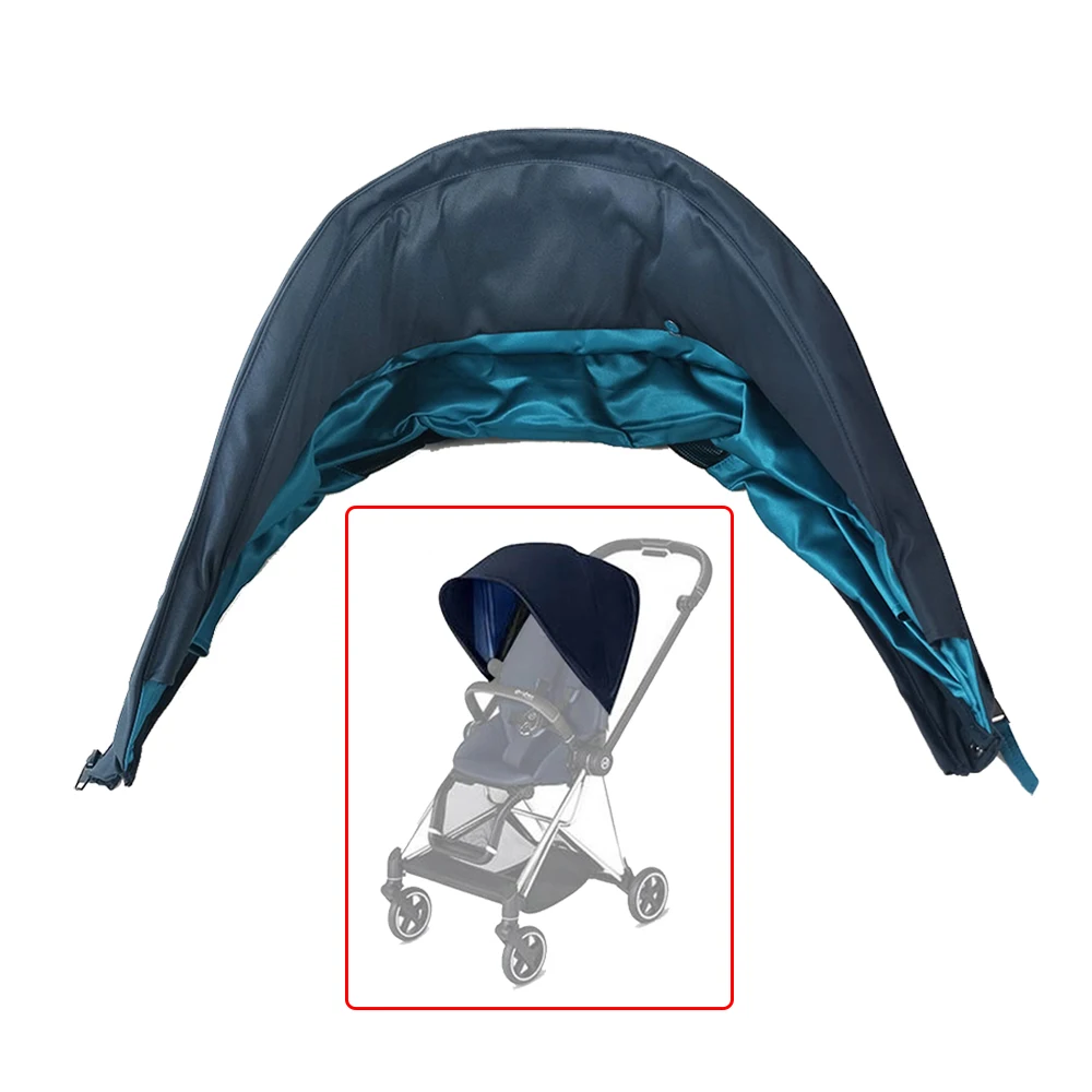 

Stroller Sun Canopy For Mios 3 Buggy Fabric Roof Seat Pack Accessories Dark Navy Color With Belt PAD Baby Cart Sunshade Part