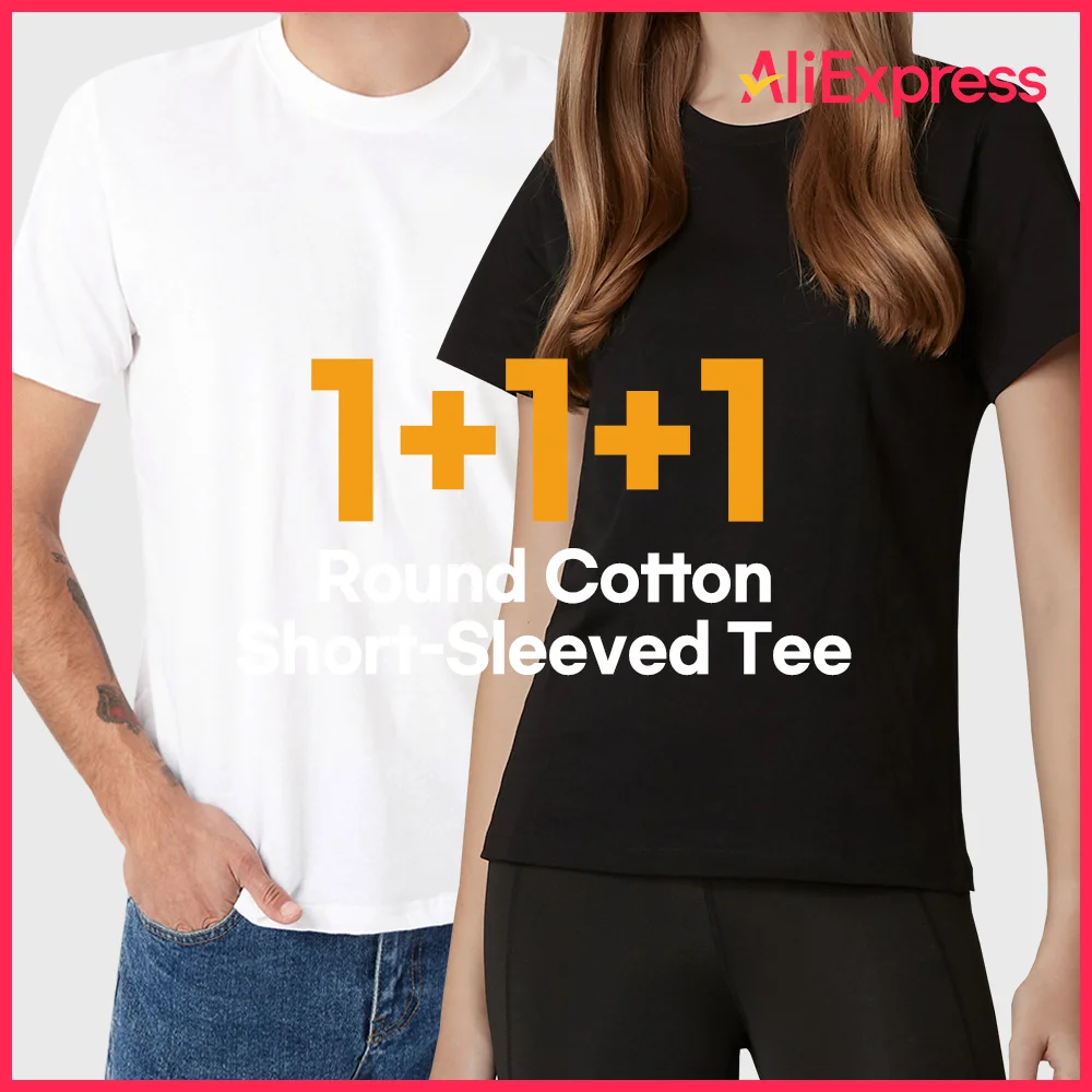 [Para] 1 1 1 Unsexed Half-sleeved Mugee White Tibanti Student Three-round Half-sleeved T-shirt Set