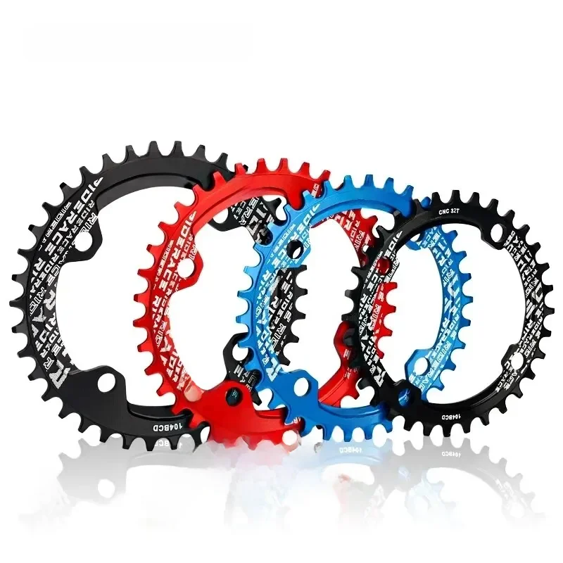 AliExpress riderace RIDERACE Bicycle Crank Chainring 104BCD Round Shape Narrow Wide 32T/34T/36T/38T Mountain Bike Crankset Chainwheel Single Plate
