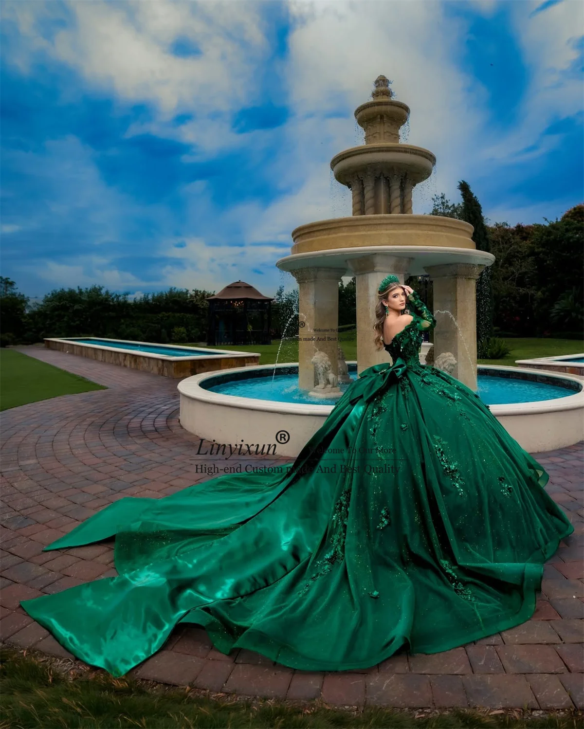 Mexican 3D Floars Quinceanera Dresses Appliques Lace Bow Ball Gown Sequin Vestidos de XV anos Customized Birthday Sweet 16 Gowns