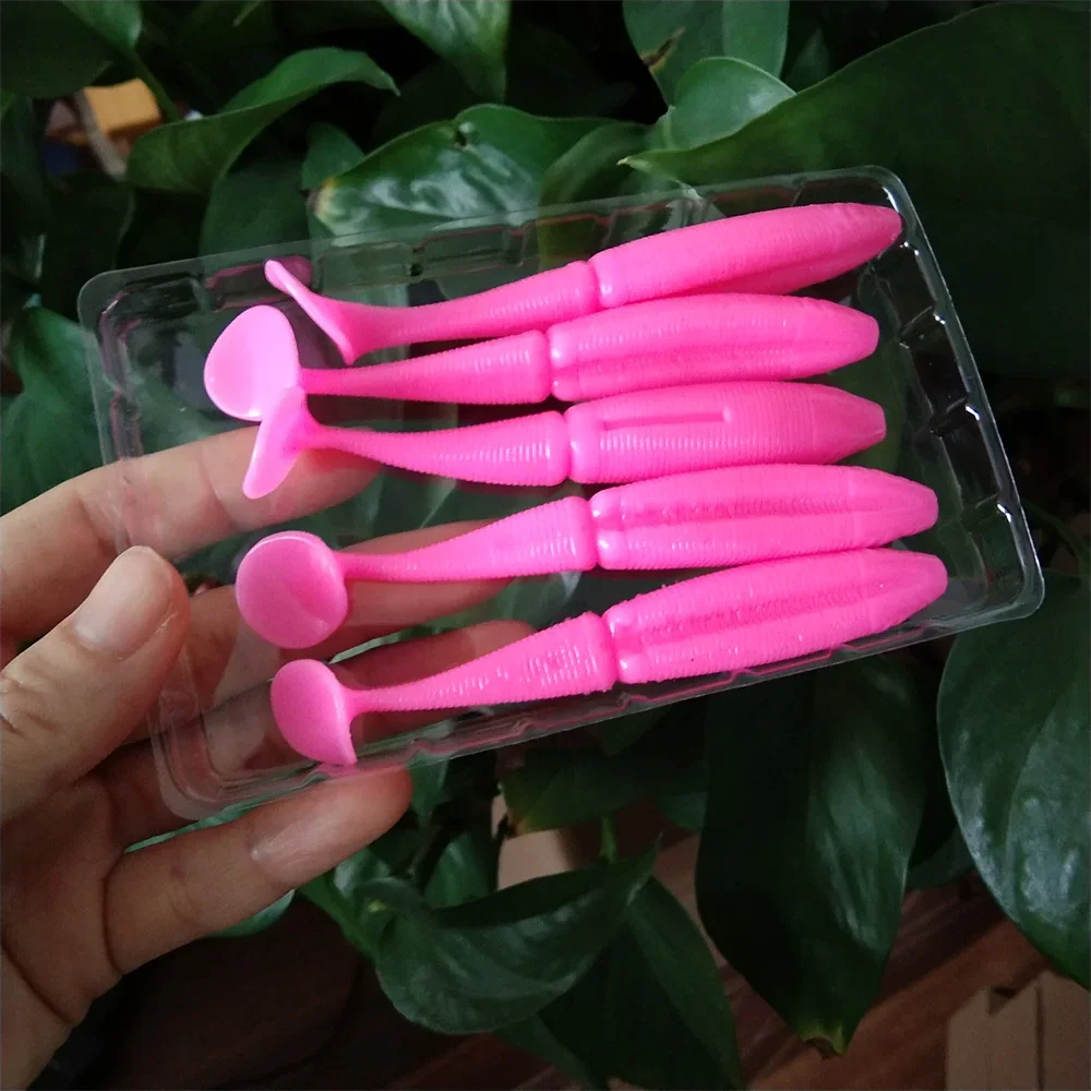 1 sac 5 pièces 7 cm/3.5g 10 cm/7g leurres de qualité Shad Pesca pêche leurres souples appâts en Silicone Wobblers Leurre Souple