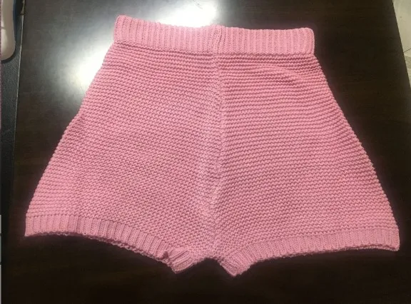 2021 Cross Border High Waist Knit Shorts Beach Casual Wide Leg Sexy Knit Sweater Hot Pants