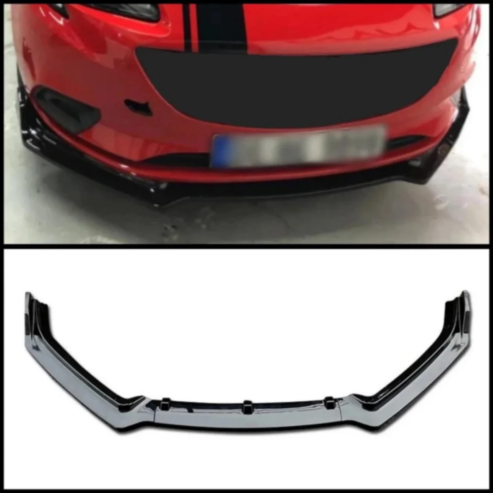 3 Pcs Front Bumper Lip For Opel Corsa E 2014-2019 Body Kit Car Accessories Spoiler Splitter Diffuser Flap Sport Bumper