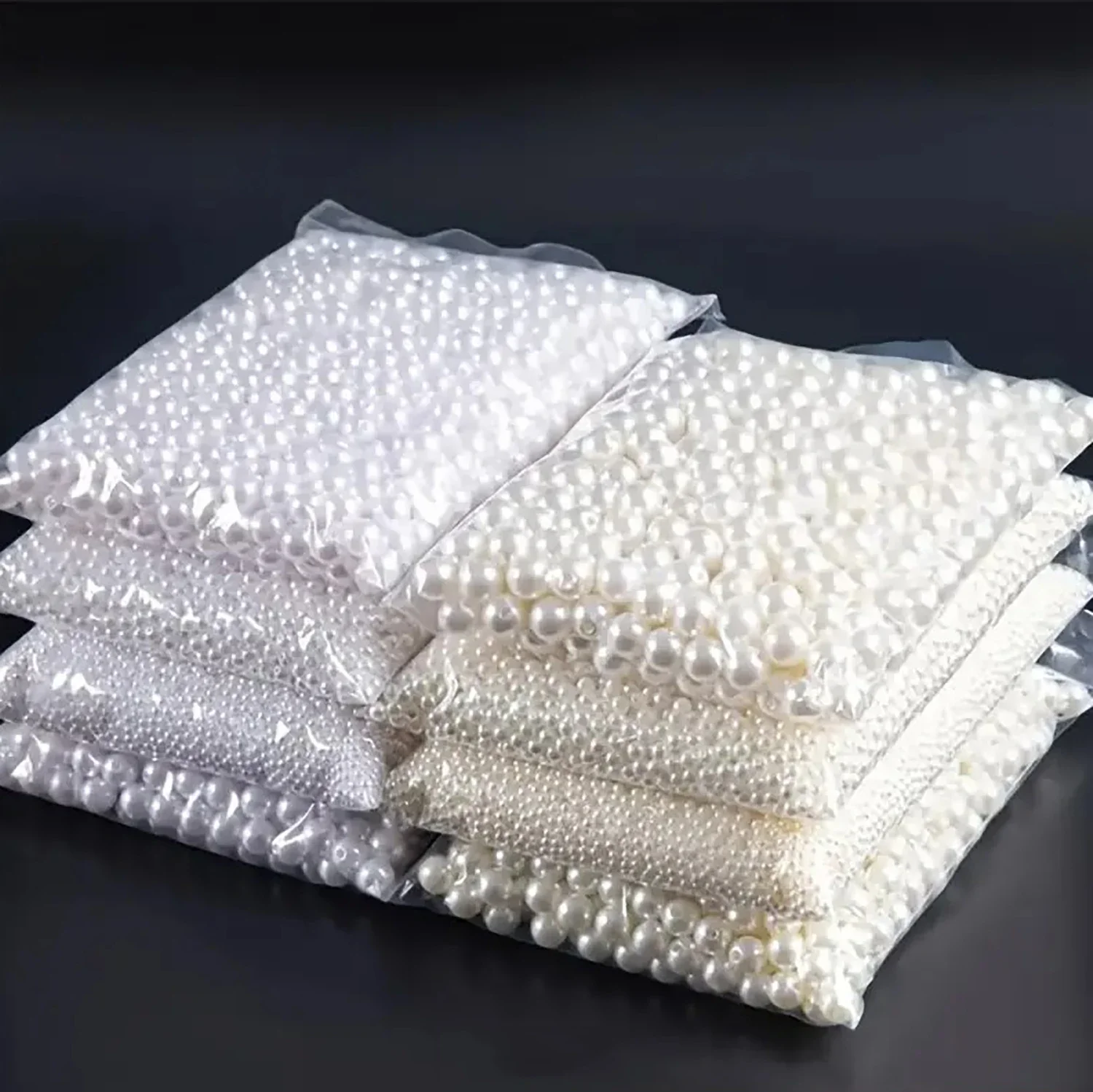 60-1000 sztuk ABS perły koraliki luźne okrągłe koraliki Craft do tworzenia biżuterii akrylowej DIY imitacje koralików 4mm/6mm/8mm/10mm/12mm — zdjęcie 2