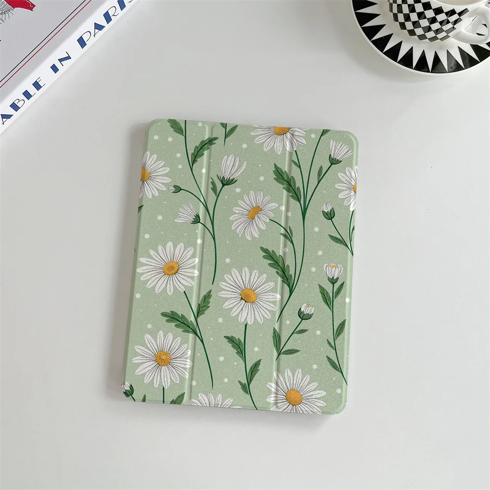 New Green Sunflower Pad Protective Cover, Suitable for Apple iPad Pro 2024 11 inch 2025 Air 5/4 10.9 iPad 10 9.7 10.2/10.5 Mini