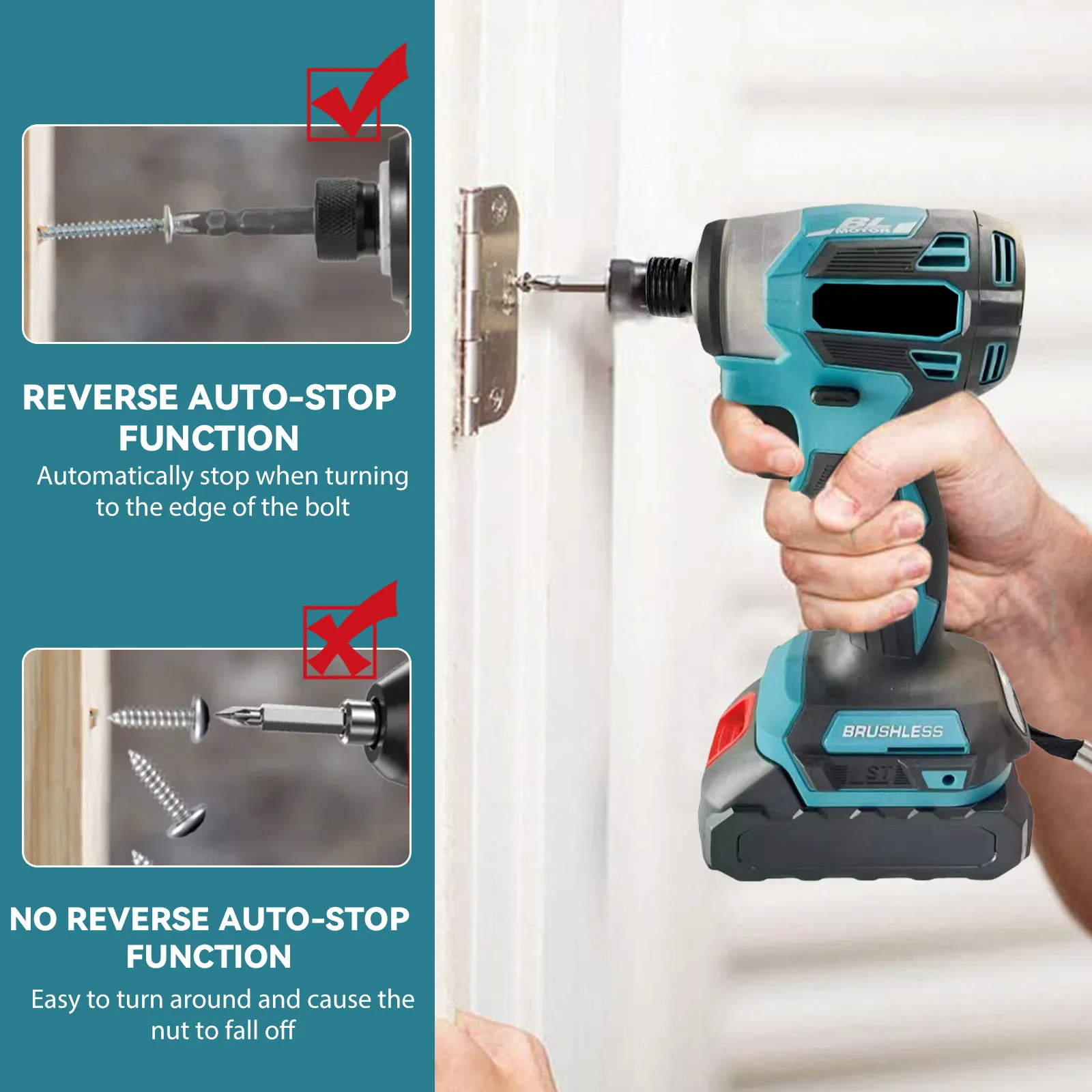 600N.m مفك كهربائي بدون فرش 5 سرعات اللاسلكي شنيور يعمل بالبطارية عدة الحفر أدوات كهربائية لبطارية ماكيتا 18 فولت