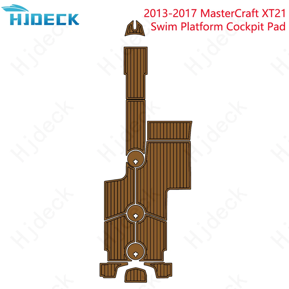 

2013-2017 MasterCraft XT21 Swim Platform Mat Boat EVA Foam Teak Deck Floor Pad Brown