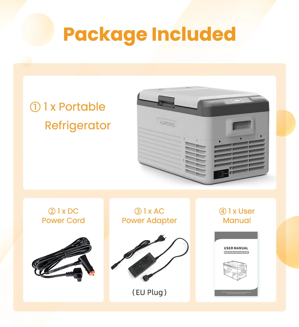 Alpicool CL 28L 37L 45L Tragbarer Kühlschrank 12V Kompressor Kleiner Kühlschrank Gefrierschrank 12/24V DC 100-240V AC Kühler für Campingausflüge – Detail 10