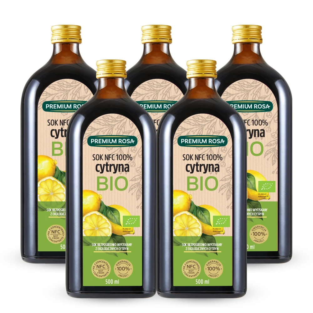 5 bottles of premium Rosa organic lemon stock 500ml