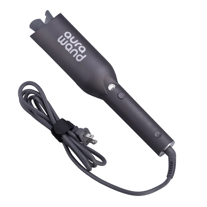 Automatic Rotating Curling Iron for Long Hair, 1.25 in Portable Hair Curler, 5 Temp Anti-Scalp Dual Voltage with 500M Negative Ions
