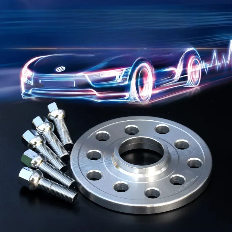 2 Stuks 12/15/20Mm Aluminium Forge Auto Spoorverbreders Van De Pcd 5x10 0/5X112 Cb 57.1Mm Wheel Adapter Voor Vw-Audi M14x1.5 - afbeelding 2