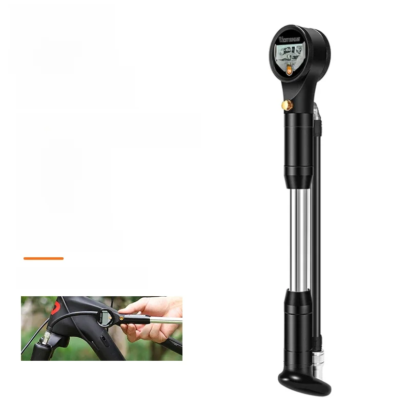 AliExpress West Biking WEST BIKING 320psi High Pressure Bike Air Shock Pump With Digital Gauge For Fork & Rear Suspension Schrader Valve MTB Bicycle