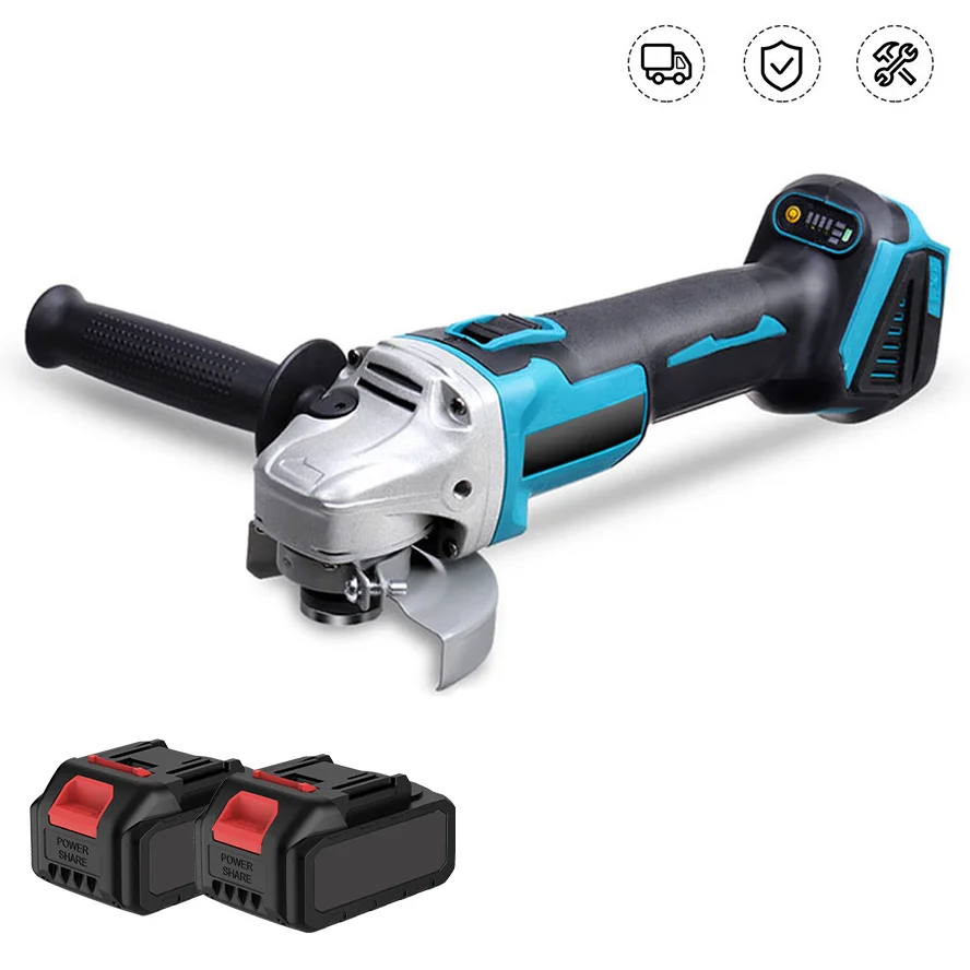 125mm Bürstenloser Elektrischer Winkelschleifer 4-Gang Kabelloser Metallrohr-Schneid- und Polierwerkzeug für Makita 18V Akku