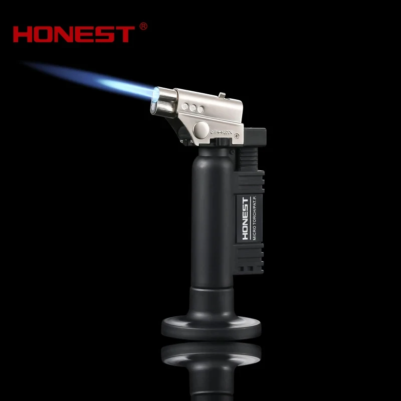 

HONEST High-Power Metal Gas Welding Gun Spray Fire Gun Creative Desktop Cigar Barbecue Lighter Big Direct Double Fire Men's Gift