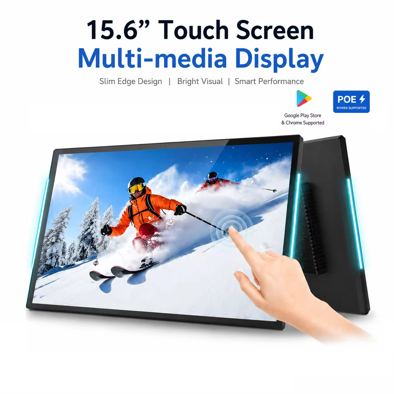 Interactive 15.6 inch Android 14 Smart Home Tablet 4G+64G Touch Calender with RGB lights 7x24H Tuya Google Assistance Machine