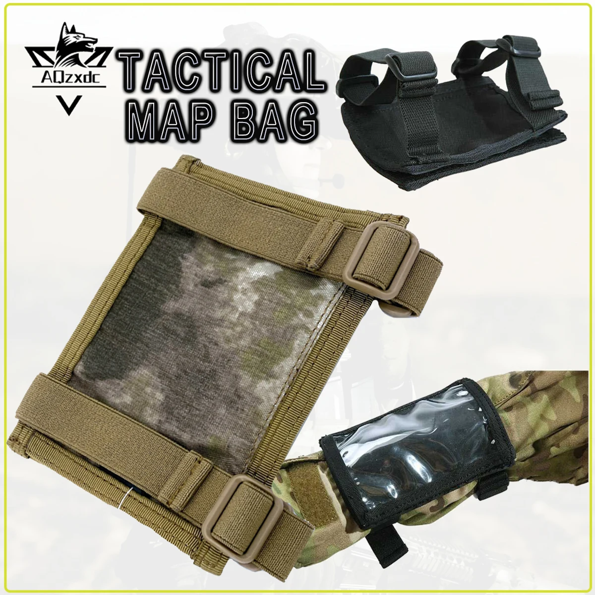 

Tactical Bifold Map Bag Pouch multifunction Mobile Phone Arm Packet Outdoor EDC Built-in Map Pack Travel Riding Climbing Equip