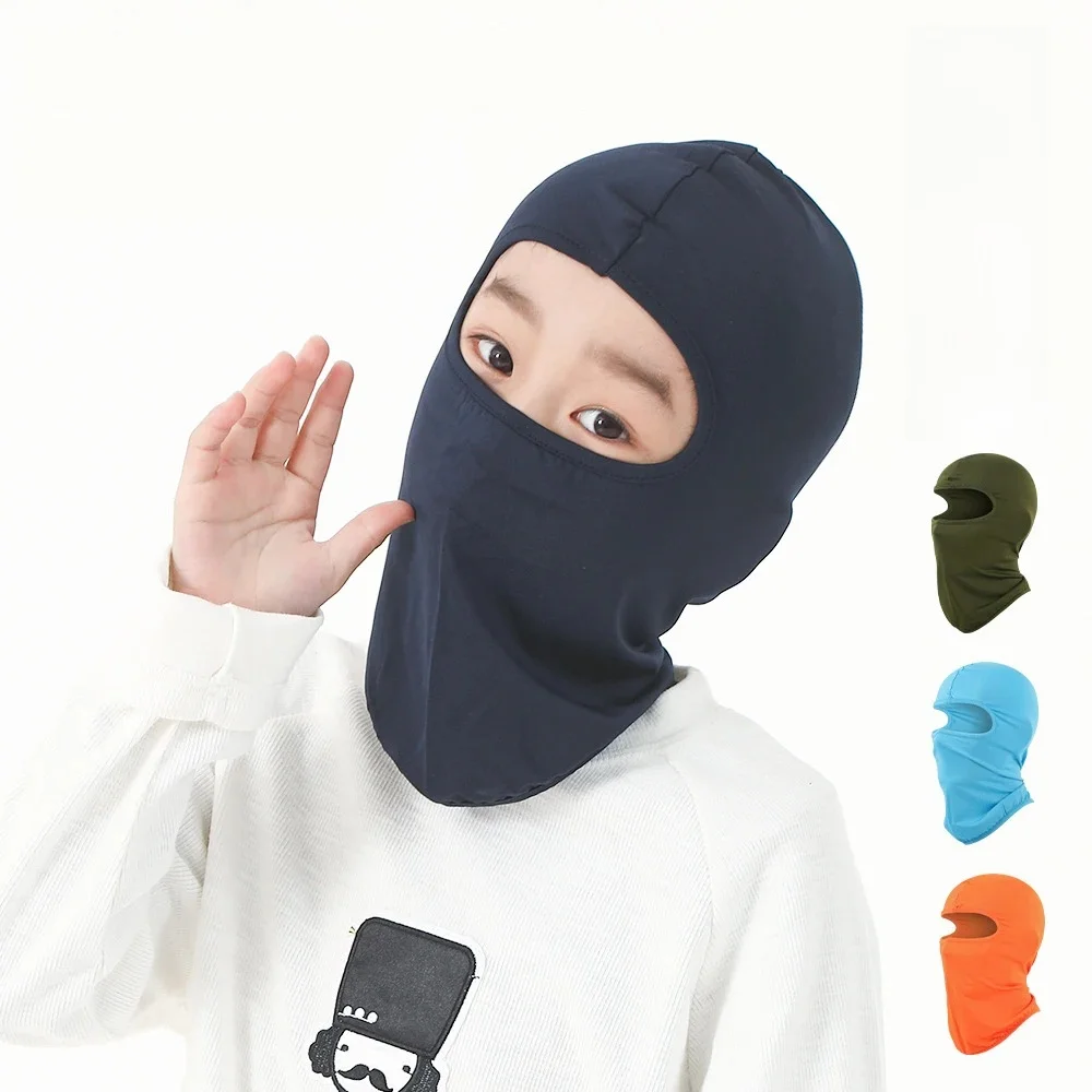 Cagoule de cyclisme pour enfants, masque de Protection UV, coupe-vent en plein air, écharpe de sport pour garçon et fille, foulard élastique, doublure de casque, chapeau de randonnée