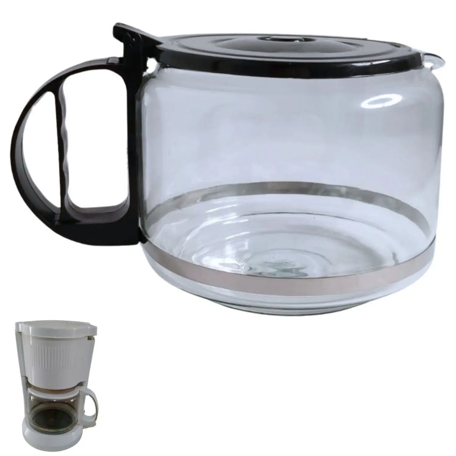 Replacement glass jug for coffee machine ELECTRIC COFFEE MAKER MODEL BRITANIA CF-32 AND MELITTA 24