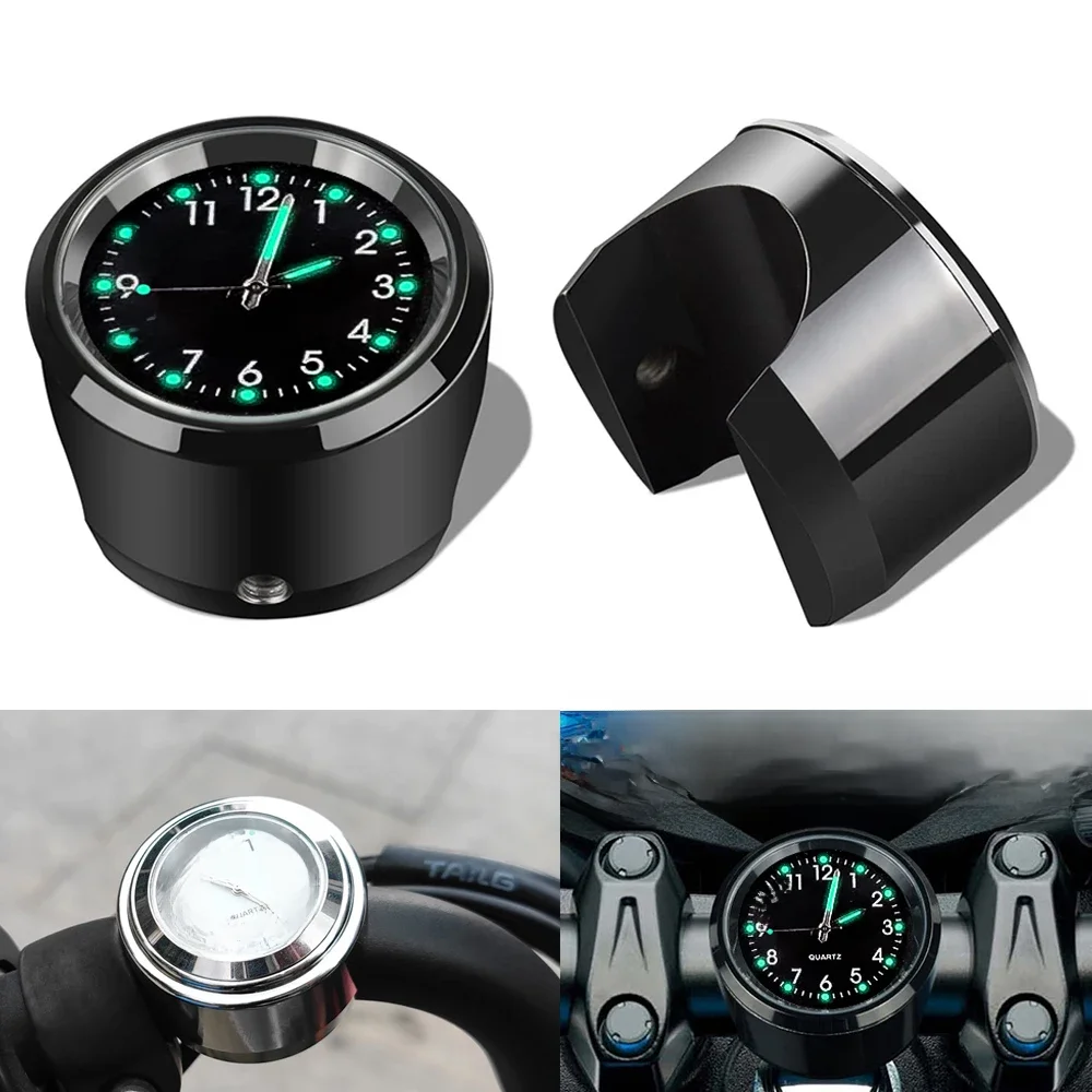 AliExpress NONE Aluminum Quartz Watch Luminous Clock Handlebar Mount for Motorcycle Scooter Bicycle Handlebar Waterproof Time Display Universal