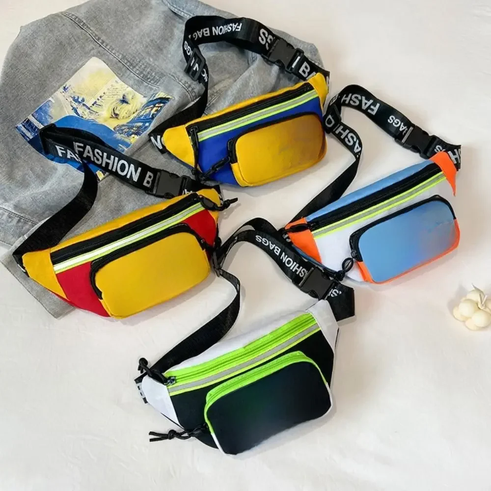 New Baby Mini Waist Bags Oxford Cute Letter Girls Boys Banana Bag Fashion Fanny Pack Kids Shoulder Crossbody Chest Belt Bags — zdjęcie 2
